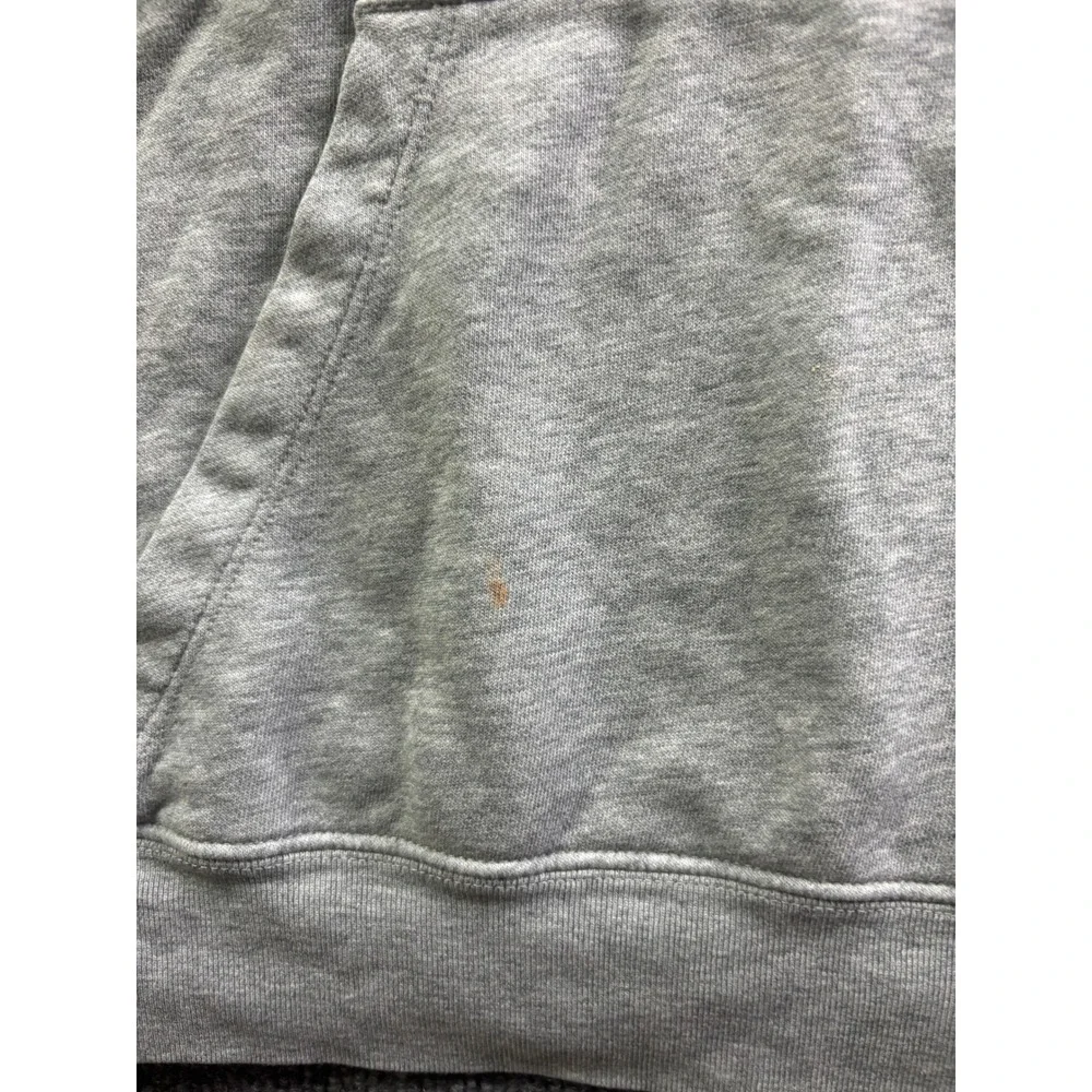 Nike Hoodie Mens Small Gray‎ Embroidered Oval Logo Pullover Fleece Sweatshirt